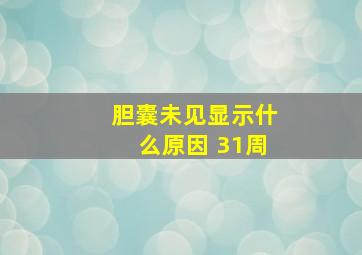 胆囊未见显示什么原因 31周